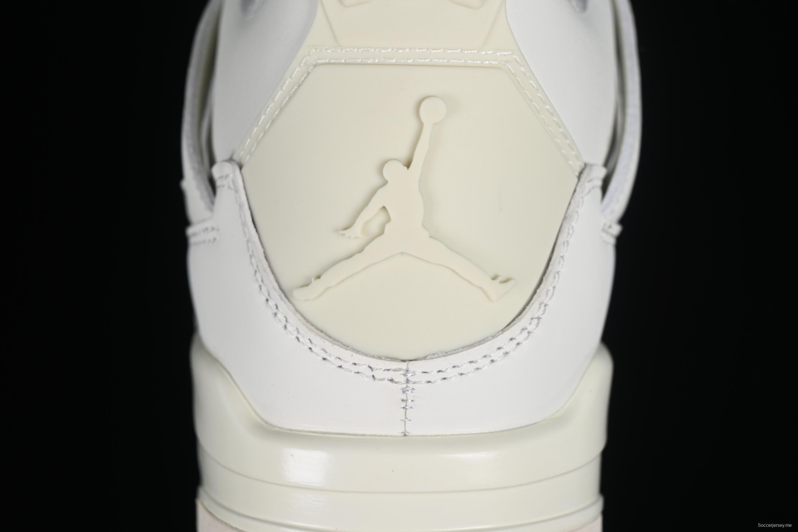 Nike Air Jordan 4 Retro Sneakers with Metallic Gold Accents - AQ9129-170