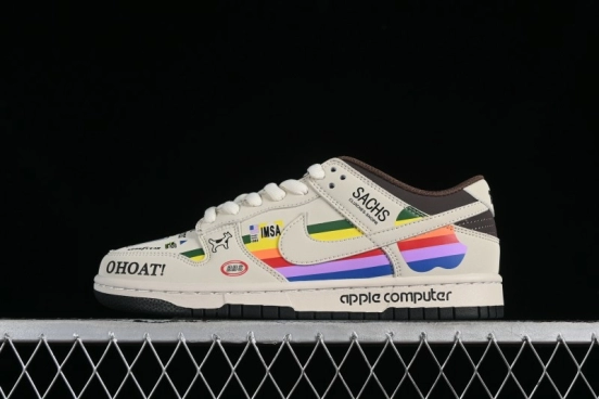 Nike SB Dunk Low Apple Colorway Low-Top Casual Skateboarding Shoes - MU0232-368
