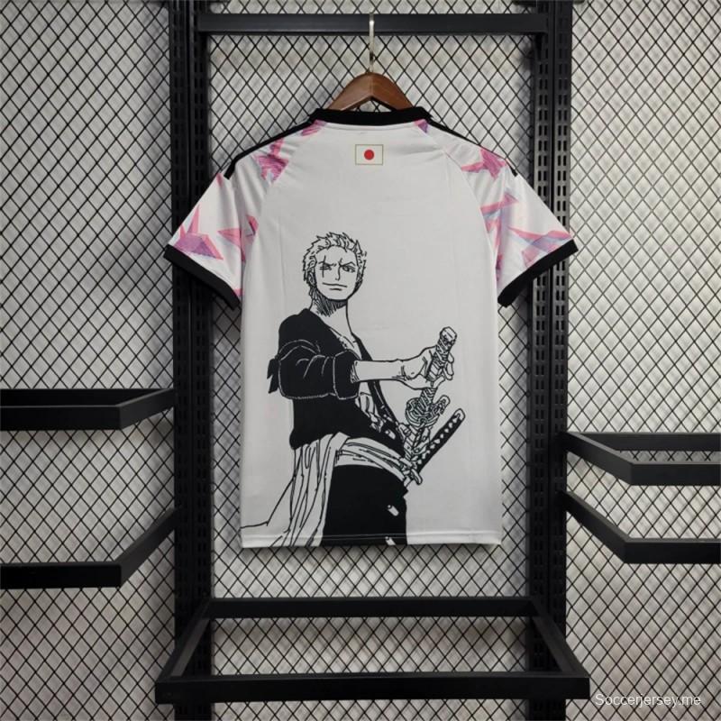 2022 اليابان 2022 أوتاكو زورو رورونوا قميص أوتاكو زورو رورونوا الأبيض