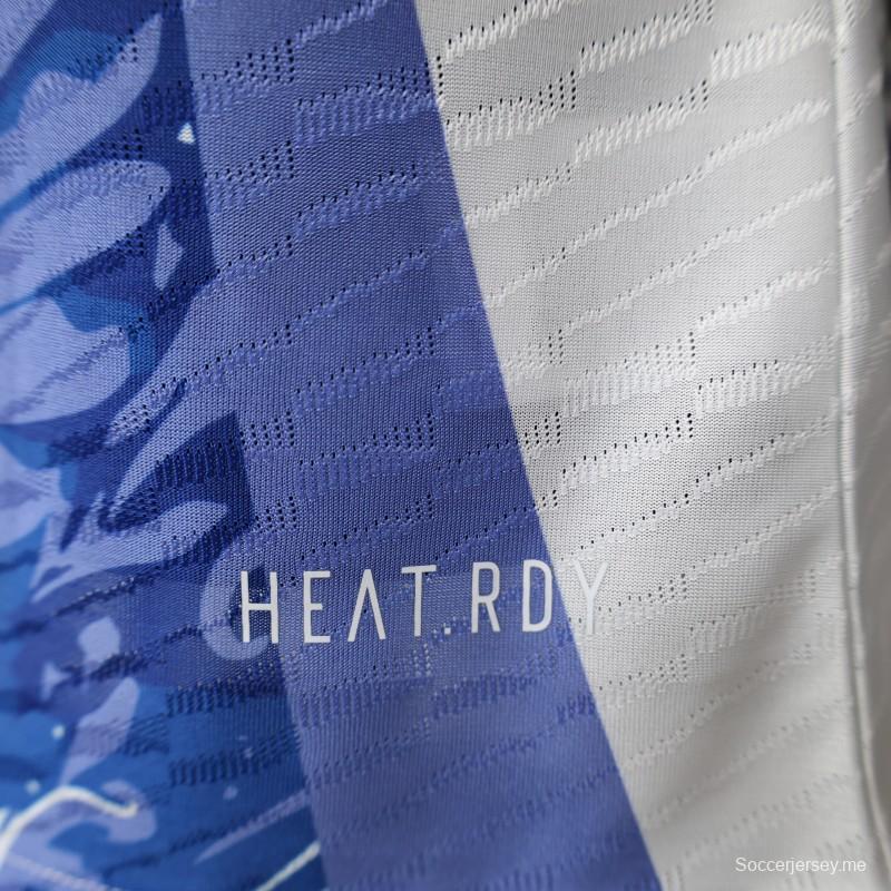 نسخة اللاعب 2024 قميص اليابان أبيض مع قميص التنين الأزرق