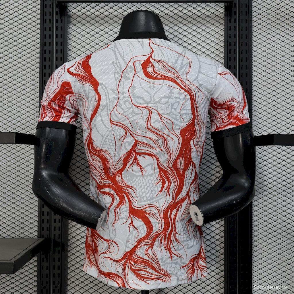 25/26 إصدار خاص من قميص التنين الأبيض والأسود إصدار خاص من ريال مدريد