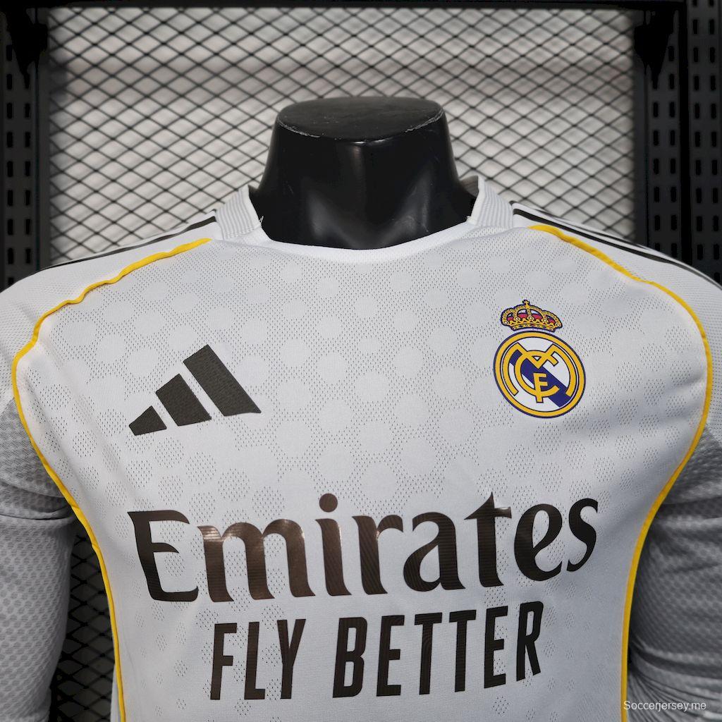 2025/26 نسخة اللاعب 2025/26 قميص بأكمام طويلة بأكمام طويلة لريال مدريد