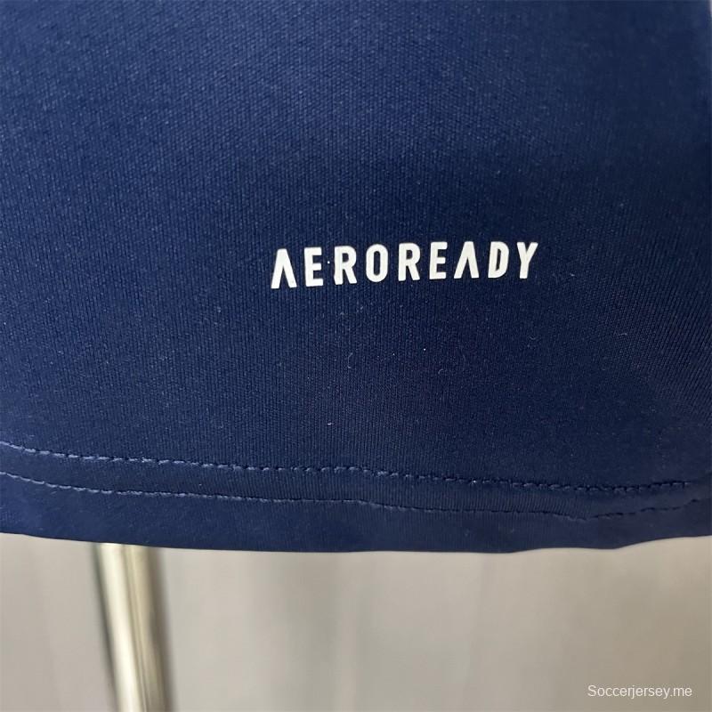 25/26 قميص تدريب فلامنجو فلامنجو يرتدي قميص تدريب أزرق غامق