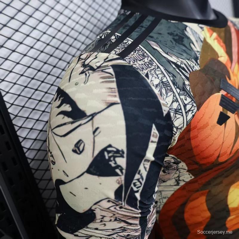 إصدار 2025 لاعب 2025 اليابان أبيض مع قميص جرافيك بشخصية أنمي ناروتو