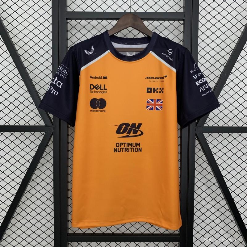 تي شيرت فورمولا 2025 فورمولا 1 برتقالي/أسود مكلارين نوريس