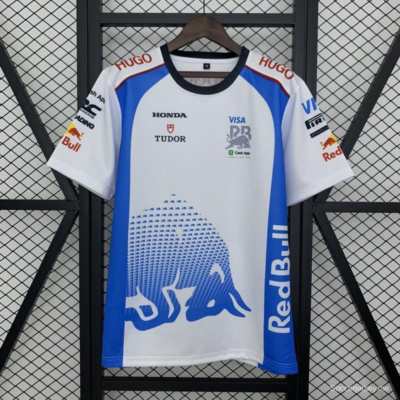 2025 فورمولا 2025 فورمولا 1 ريدبول تي شيرت أبيض/أزرق
