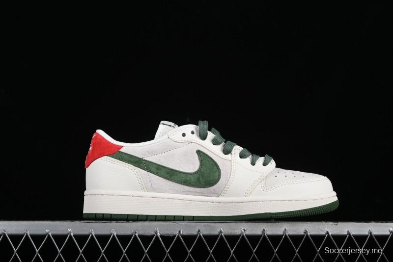 Nike Travis Scott x Fragment Design x Air Jordan 1 Low OG SP AJ1 LV Collaboration Sneakers - XY2688-102