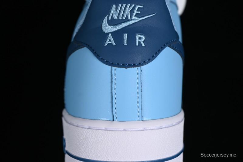 Nike Air Force 1 '07 Low White Blue Color Blocking Casual Sneakers - HF4837-407