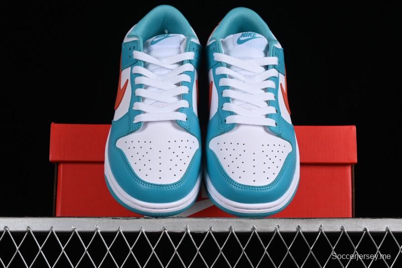 Nike SB Dunk Low Casual Skate Shoes in White Green Orange - DV0833-102