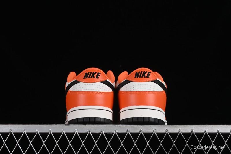 Nike SB Dunk Low Casual Skate Shoes in White, Orange, and Black - DH9765-003
