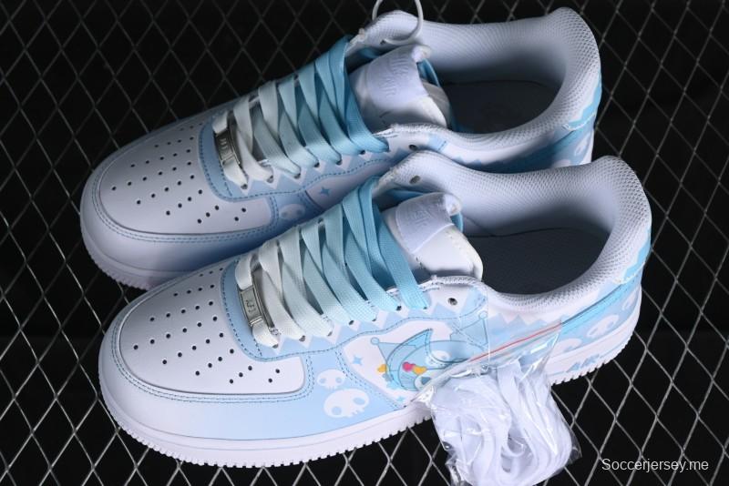 Nike Air Force 1 Low Witch Collaboration Custom Leather Sneakers with Full-Length Air Cushion - CW2288-111