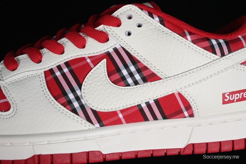 Nike SB Dunk Low Supreme - Plaid Colorway Low-Top Casual Skateboarding Shoes - SU1853-512