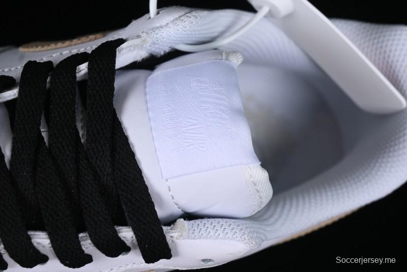 Nike Air Force 1 '07 Low Casual Sneakers with Anime-Inspired Hand-Painted Design, Broken Swoosh Shadow Effect, Brown/Black - CW2288-111