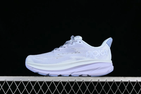 HOKA ONE ONE Clifton 9 Lightweight Knit Mesh Running Shoes with Enhanced Cushioning - 1127896 EHR