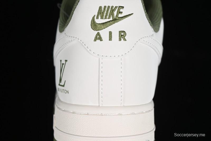 Nike Air Force 1 '07 Low LV Collaboration - Beige Green Double Swoosh Casual Sneakers - XZ6188-003