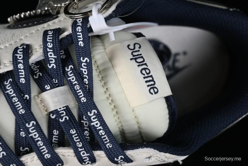 Nike SB Dunk Low Supreme Collaboration - Dark Blue Canvas Anniversary High-End Custom Low-Top Casual Skate Shoes - BB6698-511