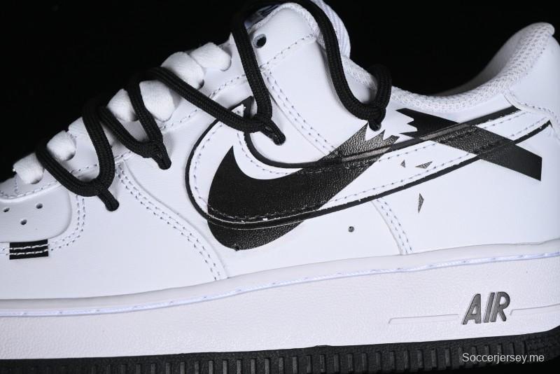 Nike Air Force 1 '07 Low Anime Theme Custom Swoosh Strap Low-Top Casual Sneakers - ZH0316-026