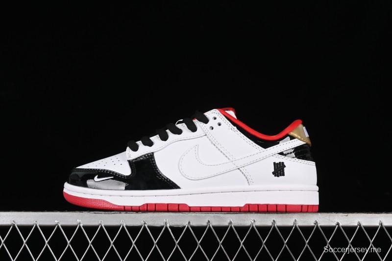 Nike SB Dunk Low UN Collaboration - White Black Patent Leather Anniversary Custom Low-Top Casual Skate Shoes - XB3802-349