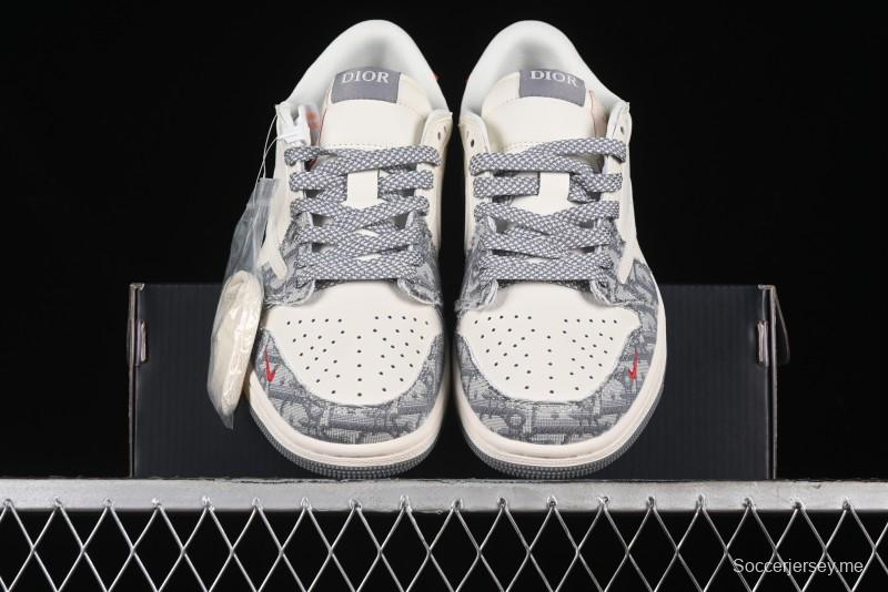 Nike Travis Scott x Fragment Design x Air Jordan 1 Low OG SP AJ1 Low Top Casual Sneakers - XY2688-113