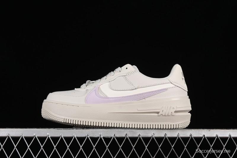 Nike Air Force 1 PLT AF ORM Triple White Low Top Casual Sneakers - DJ9946-108
