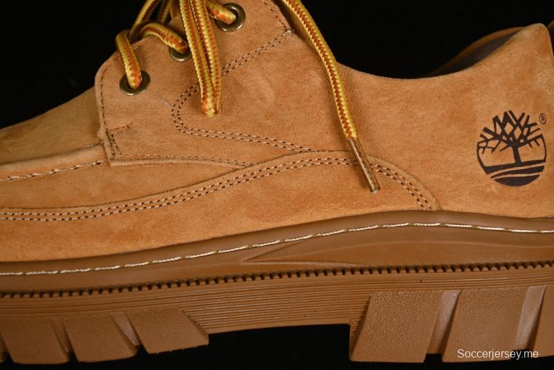 Timberland Low-Top Casual Shoes for Men - 24SS Autumn Collection with Oil-Resistant Italian Leather & Anti-Slip Rubber Outsole - TB73535YELLOW