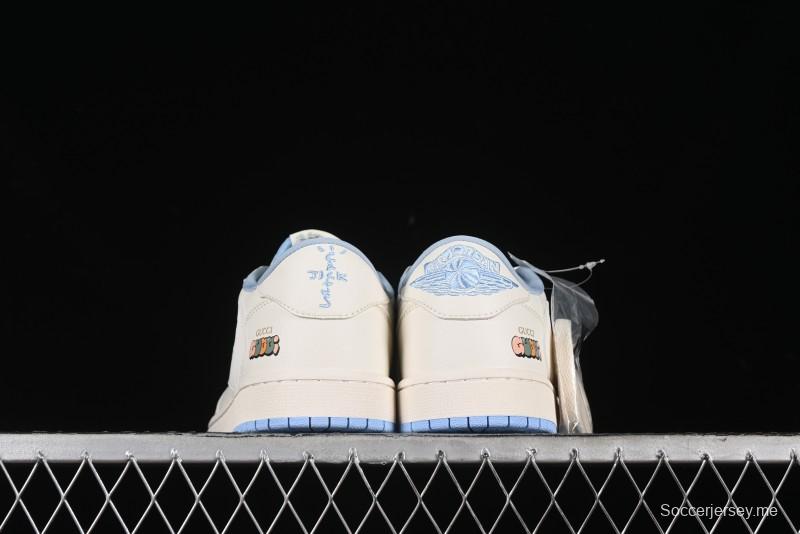 Nike Travis Scott x Fragment Design x Air Jordan 1 Low OG SP AJ1 Low Top Casual Sneakers - DM6688-608