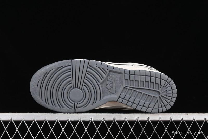 Nike SB Dunk Low The North Face Collaboration - Cement Grey Pig Anniversary High-End Custom Low-Top Casual Skate Shoes - XX2025-326