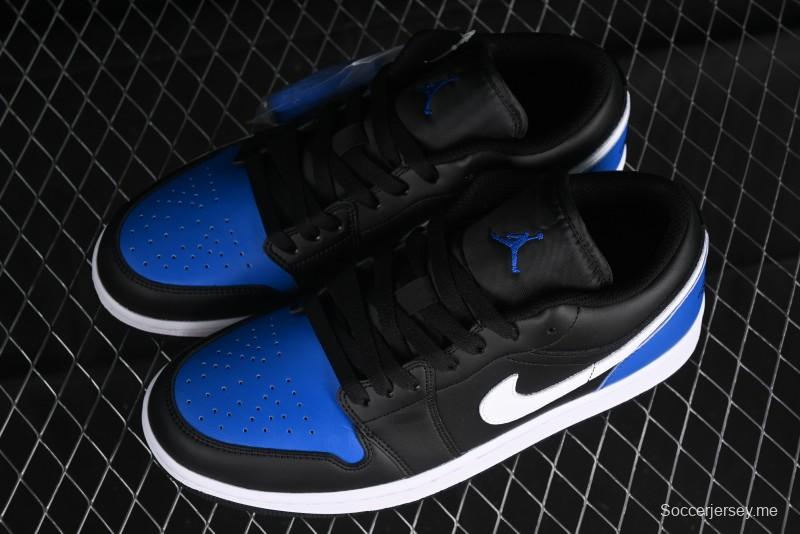 Nike Air Jordan 1 Low Retro Basketball Shoes in Black/Blue - 553558-042