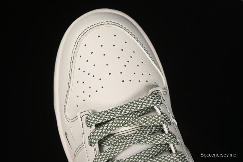 Nike SB Dunk Low Stussy Collaboration - Beige Green Anniversary High-End Custom Low-Top Casual Skate Shoes - BB1818-102