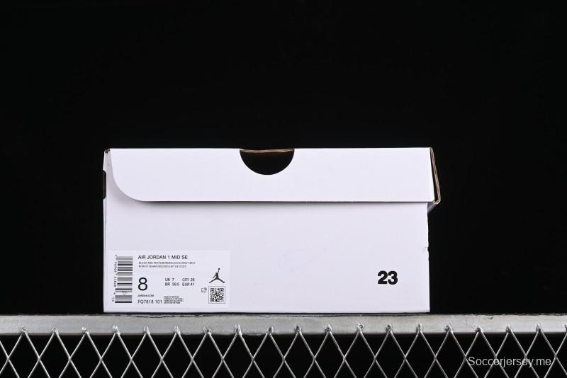 Nike Air Jordan 1 Mid AJ1 Snake Print Black Red Toe Mid-Top Basketball Shoes - FQ7818-101