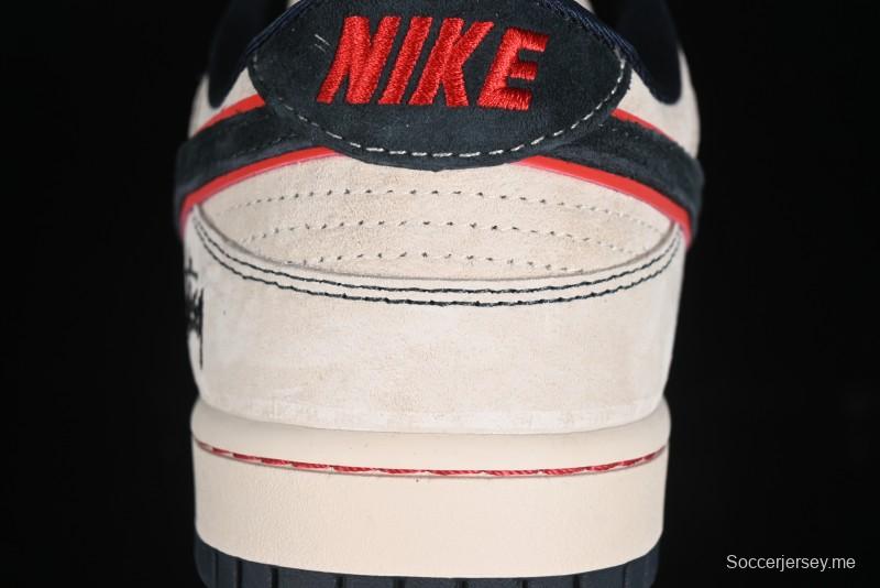 Nike SB Dunk Low Stussy Collaboration - Anniversary High-End Custom Low-Top Casual Skate Shoes - DQ1098-520