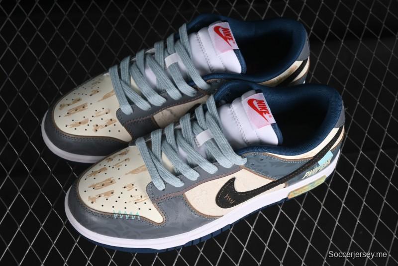 Nike Dunk Low Panda Prank Nautical Era Exploration Wave Low Top Casual Sneakers - DD1391-400
