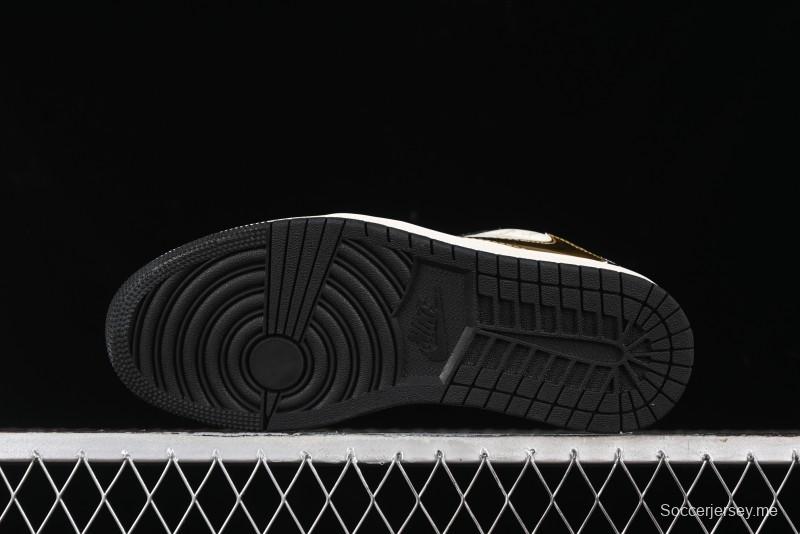 Nike Travis Scott x Fragment Design x Air Jordan 1 Low OG SP AJ1 Retro Sneakers with Dragon Scale Swoosh - XY2688-112