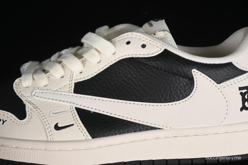 Nike Travis Scott x Fragment Design x Air Jordan 1 Low OG SP AJ1 Burberry Collaboration - BB6588-316