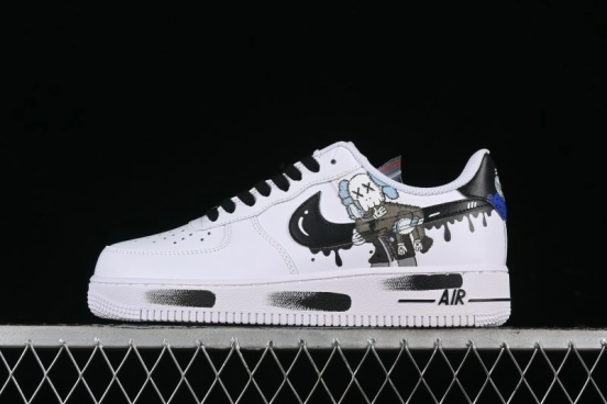 Nike Air Force 1 '07 Low Kaws Bear Collaboration Casual Sneakers - CW2288-111
