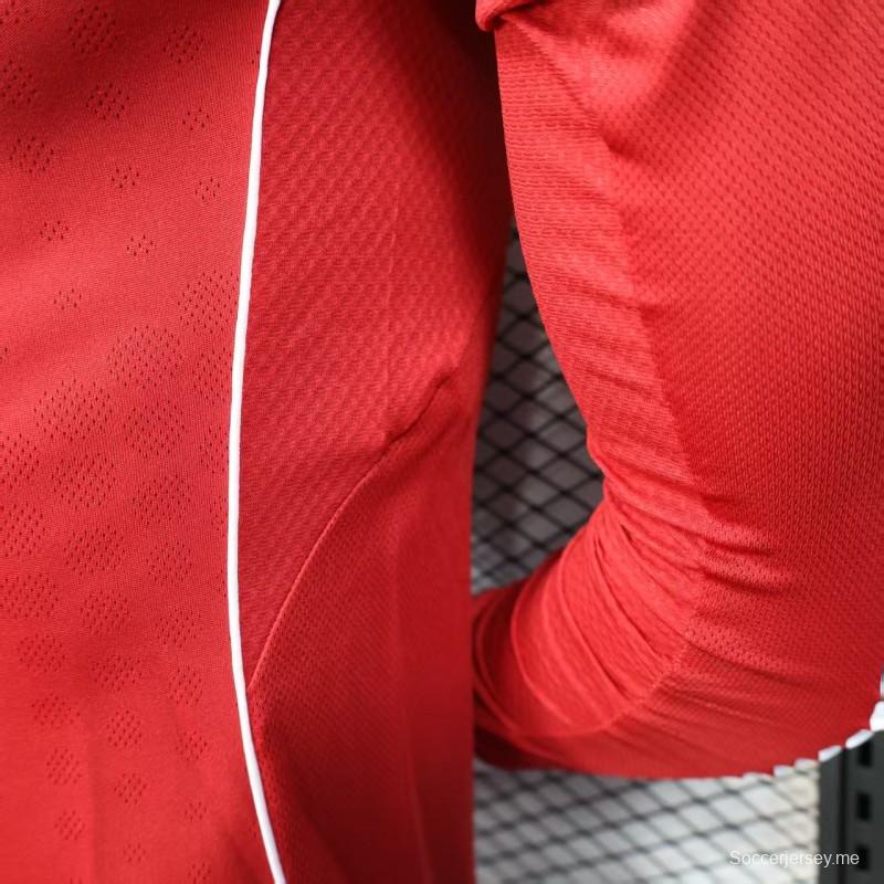 إصدار اللاعب 25/26 قميص بأكمام طويلة الأكمام من ليفربول هوم 25/26