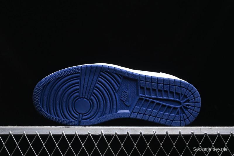 Nike Travis Scott x Fragment Design x Air Jordan 1 Low OG SP AJ1 Stussy Collaboration - Black Blue Line Low Top Casual Sneakers - SJ2068-113