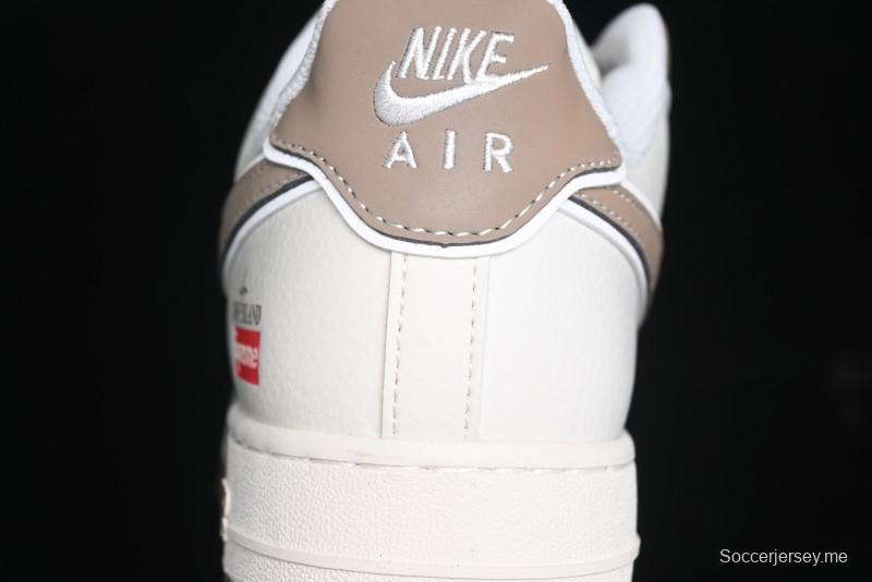 Nike Air Force 1 '07 Low Stone Island x Supreme Collaboration - Beige Brown Swoosh Casual Sneakers - BB1616-306