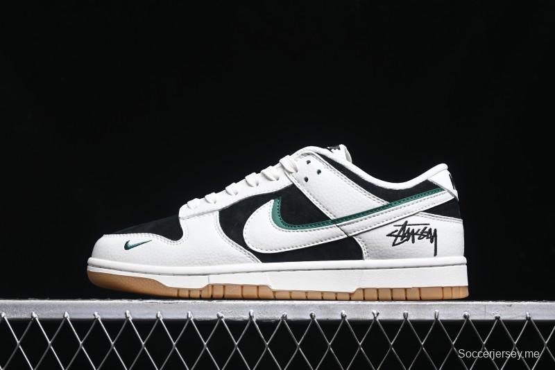 Nike SB Dunk Low Stussy Collaboration - Double Shadow White Hook Anniversary High-End Custom Low-Top Casual Skate Shoes - SF1029-406