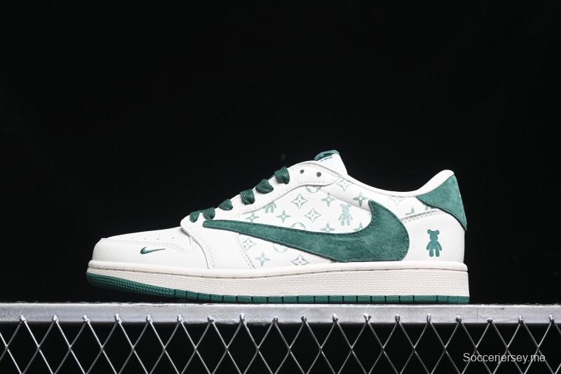 Nike Travis Scott x Fragment Design x Air Jordan 1 Low OG SP AJ1 Collaboration Sneakers - SJ2068-112