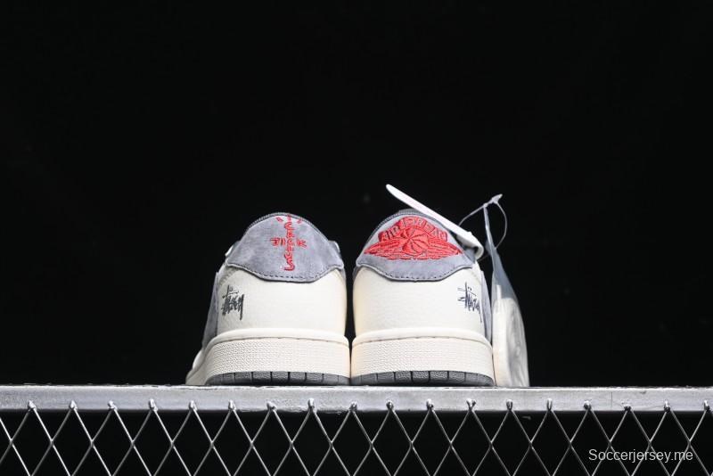 Nike Travis Scott x Fragment Design x Air Jordan 1 Low OG SP AJ1 Retro Sneakers - XZ6868-001
