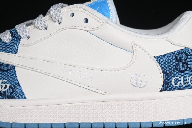 Nike Travis Scott x Fragment Design x Air Jordan 1 Low OG SP AJ1 Retro Sneakers - XZ1658-001