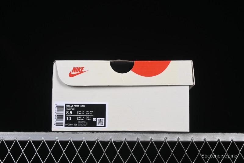 Nike Air Force 1 '07 Low Grey Pig Suede Graffiti Casual Sneakers - DF0188-035