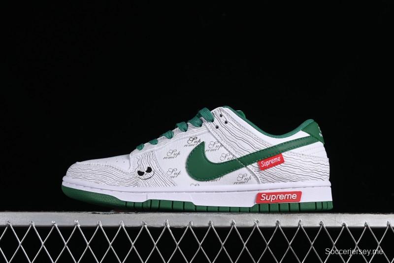 Supreme x Nike Dunk Low SB Skate Shoes with Zoom Air Cushion - XD6188-033