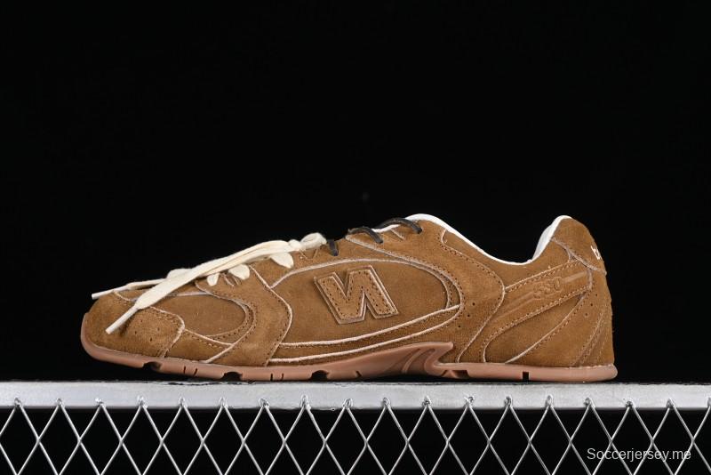 Miu Miu x New Balance 530 Low-Top Retro Running Sneakers with Deconstructed Design - AJD4
