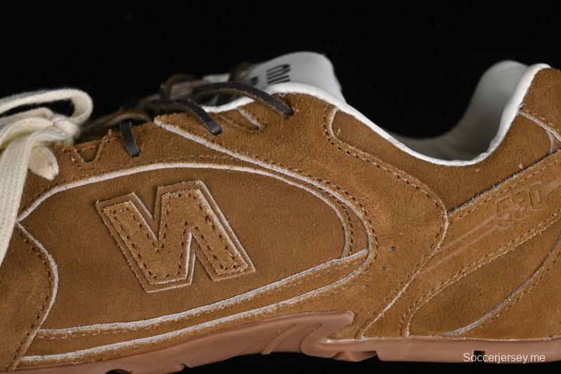 Miu Miu x New Balance 530 Low-Top Retro Running Sneakers with Deconstructed Design - AJD4