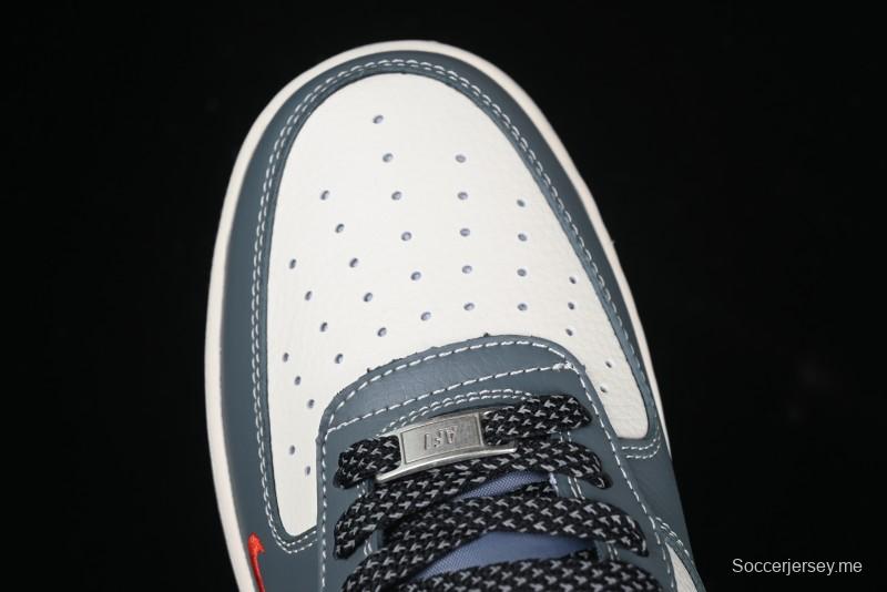 Nike Air Force 1 '07 Low Supreme Collaboration Sneakers in Blue Grey - XZ6188-385