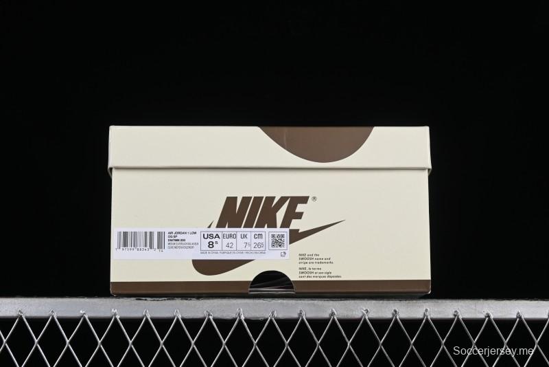 Nike Travis Scott x Air Jordan 1 Low OG AJ1 Reverse Swoosh Sneakers - DM7866-200
