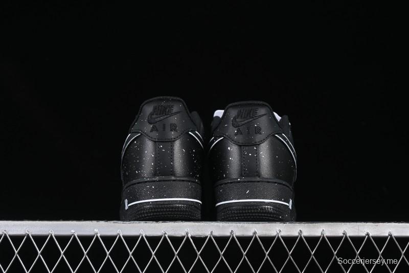 Nike Air Force 1 '07 Low 2D Anime Theme Black White Splatter Casual Sneakers - CK0316-059