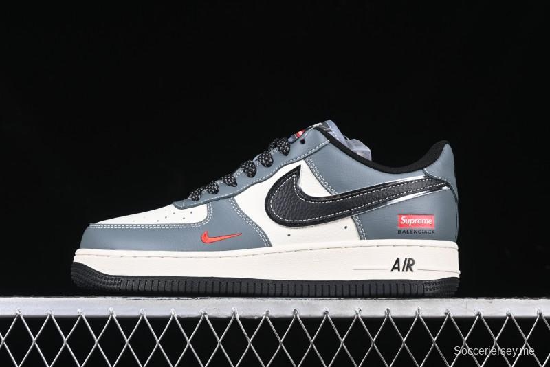 Nike Air Force 1 '07 Low Supreme Collaboration Sneakers in Blue Grey - XZ6188-385